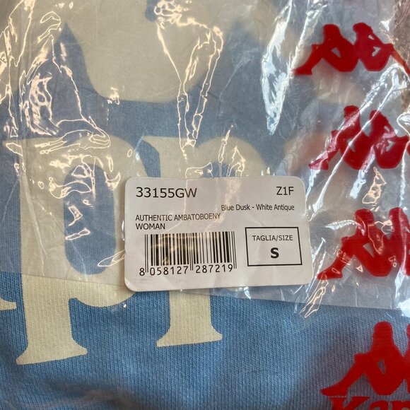 Kappa Authentic Ambatoboeny Cropped Light Blue Hoodie NWT - Picture 5 of 7
